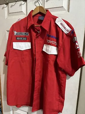 Formula 1 F1 Panasonic Toyota Pit Crew Shirt Embroidered Logo Nascar Racing XL • $99.99