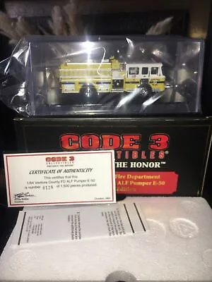 Code 3 Collectibles 12143 1/64 Scale Ventura County FD Fire Engine 50 • £144