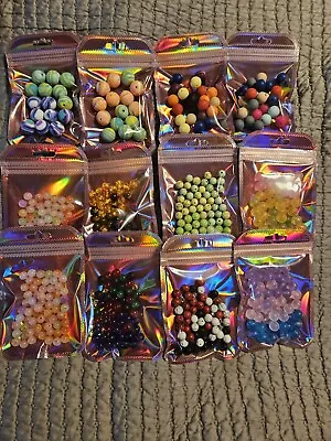 Mixed Bead Lot 6 Bags Jewelry Making • $7.99