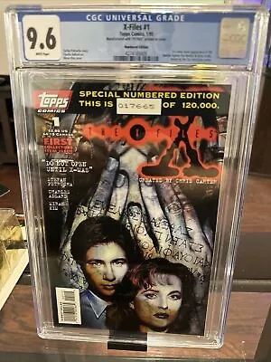 X- Files #1 CGC 9.6 1st Scully Mulder Comics TV 1995 Topps Serial Number Variant • $58