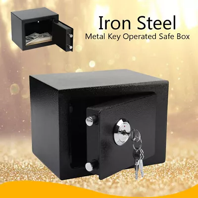 Thicker Steel Security Safe Money Cash Deposit Box Office Home Safety 23*17*17cm • £26.47