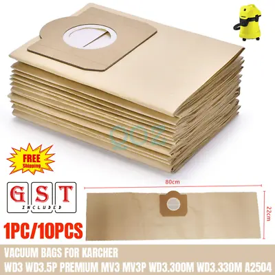 12X Vacuum Cleaner Dust Paper Bag For Karcher 6.959-535.0 WD3.300M Plus WD3.330M • $6.23