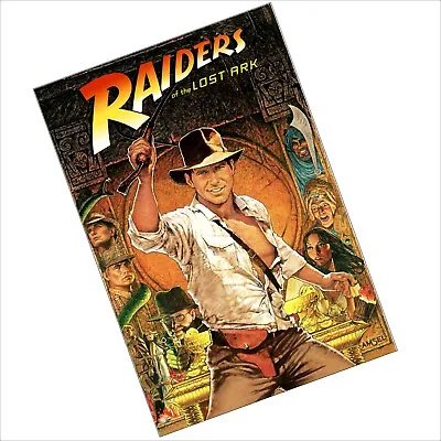 Metal Indiana Jones Raiders Of The Lost Ark Movie Tin Poster Sign Door Wall Art • £4.49
