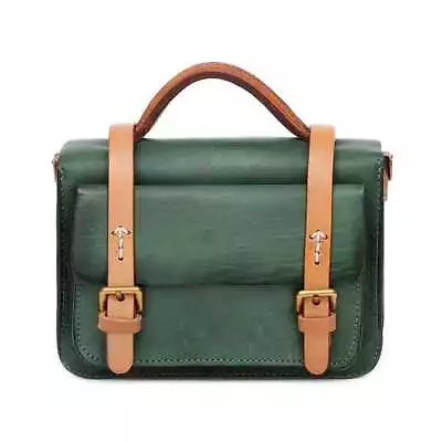 Crossbody Shoulder Bag Vegetable Tanned Leather Shoulder Bag Multifunctional ... • $78.95