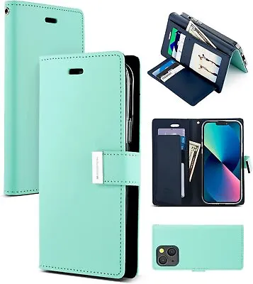 $13.99 • Buy Wallet Leather Flip Case Cover For IPhone 15 14 11 13 12 Pro XS Max XR Plus X