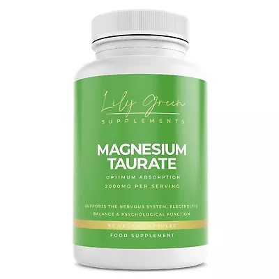 Lily Green | Magnesium Taurate 2000mg | Heart Liver & Muscle Support | 90 Cap • £18.95