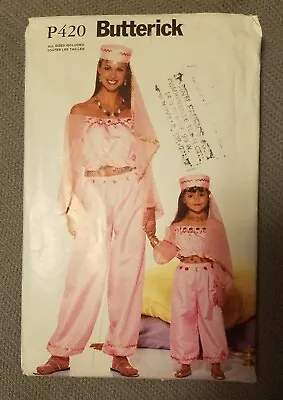 P420 Butterick  I Dream Of Jeannie  Jasmine Szs Child (xs-l) Misses (xs-l) Uncut • $7