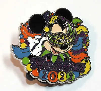 Disney Pin Trading Mickey Mouse Mardi Gras 2022 Party Mask Moves Slider Costume • $1.25