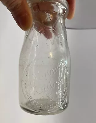 Vintage HIGHLAND DAIRY CO. Half Pint Milk Bottle Hartford Connecticut • $11