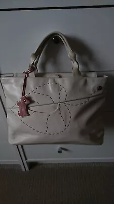 Radley Nude Leather Ladybird&leaf Design Handbag&dog Tag Please Read Description • £19.99