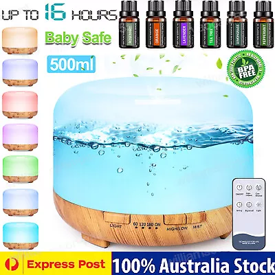 LED Aromatherapy Essential Oil Diffuser Ultrasonic Air Humidifier Purifier Set • $27.99