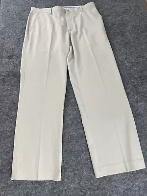 FootJoy Golf Pants Mens 38 X 34 Khaki Performance Flat Front Straight Beige A1 • $25.99