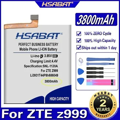 HSABAT LI3931T44P8H686049 3800mAh Battery For ZTE Axon M Z999 Multy • £31.80