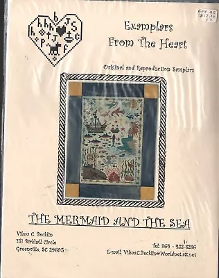 The Mermaid And The Sea Counted Cross Stitch Pattern Examples From The Heart • $9.95