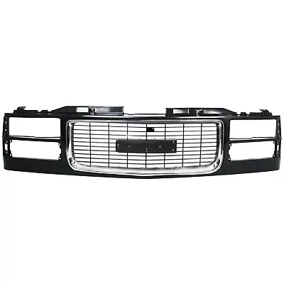 $165.15 • Buy New Grille Fits 1994-2000 GMC C2500 2-Door Black Shell & Insert Cross Bar Insert