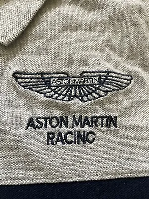 Aston Martin Racing Hackett Gray Polo Shirt Adult Long Sleeve XL • $14.99