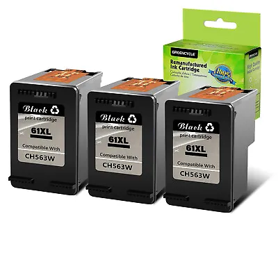 3PK 61XL Black Ink Cartridge CH563WN For HP Deskjet 2000 2050 2510 2549 Printer • $29.97