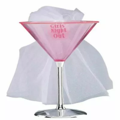 Bachelorette / Hens Party Supplies Plastic Bride Martini Glass (19cm X 42cm) • $15.95
