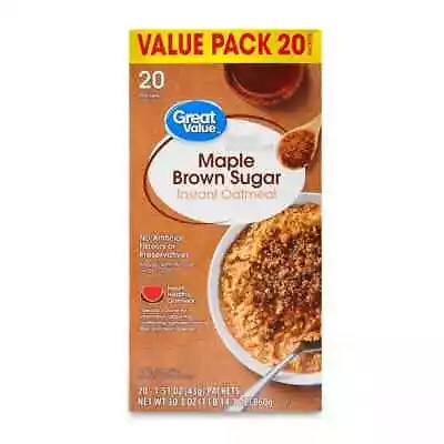 Maple & Brown Sugar Instant Oatmeal 1.51 Oz 20 Packets • $8.07