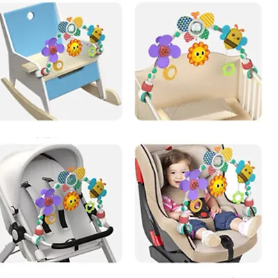 Funny  Baby Arch Pram Toys Travel ToysSensory Hanging Crib Arch Toys With Rattle • £21.99