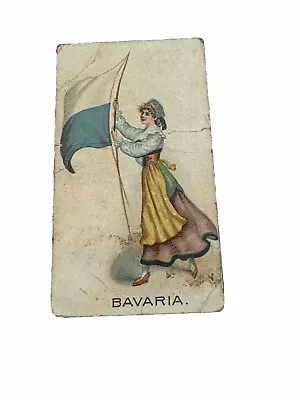 Flag Girls Of All Nations Vintage Cigarette Card Miss Bavaria No.35 Vice Regal • $7.63