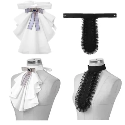 Detachable Ruffled Retro Jabot Collar Stage Party Steampunk CostumeAccessory • $8.75