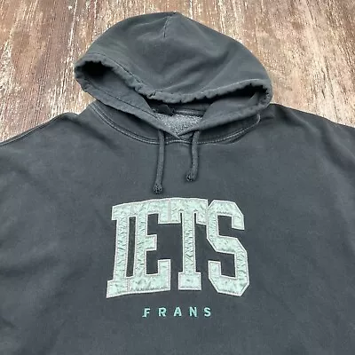 Iets Frans Urban Outfitters Sweatshirt Womens Sz S/M Black Hoodie Pullover Logo • £27.87