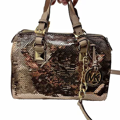 Michael Kors Grayson Gold Sequin Crossbody Handbag NWOT • $69.99
