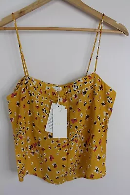 $15 • Buy KOOKAI Delilah Yellow Floral Cami Top Size 38 NWT $90