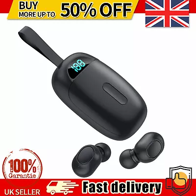 TWS Earphones Bluetooth 5.3 Ear Buds Wireless Headphones In-Ear Headset Sport • £8.35