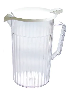 Plastic Pitcher Jug With Lid Lined 0.9 L Juice Water Cocktail Ice Pimms • £8.99