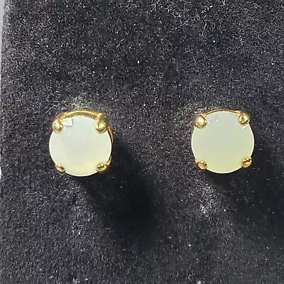 J Crew Earrings Gold Tone Quartz Studded Mid Century Modernist Boho Pierced .5  • $6.99