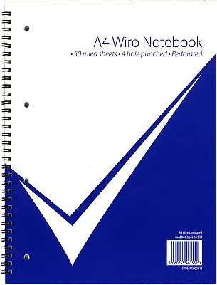 Notebooks - Office Range - A4 Wire Bound Notebook - Stationery Notebooks - Gloss • £3.53