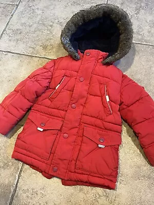 £14.99 • Buy Ted Baker Boys Red Padded Warm Thick Winter Coat Age 2-3 Years Good Condition
