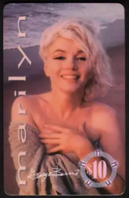 $10. Marilyn Monroe Wrapped In Towel At The Beach & Hand On Chest Phone Card • $16.48