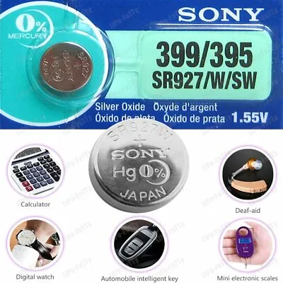 Genuine Sony SR927SW 395 399 LR927 1.55V Silver Oxide Watch Battery 1.5v Japan • £2.98