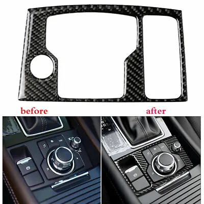 For Mazda 3 Axela 2017-2018 Carbon Fiber Interior Console Multimedia Cover Trim • $11.67