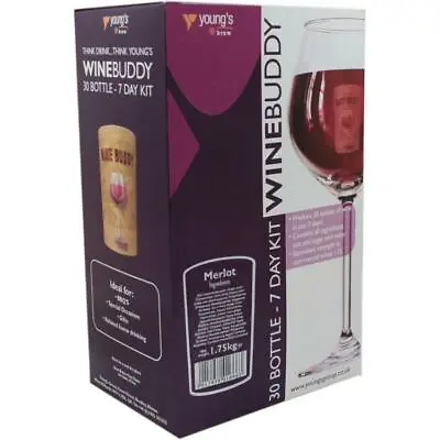 Youngs WineBuddy 30 Bottle Merlot 1666 Wine Making Kit • £28.99