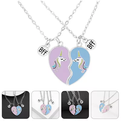 Puzzle Piece Necklace Half Heart Heart Pendant Engraved Necklace Couple Necklace • £7.28