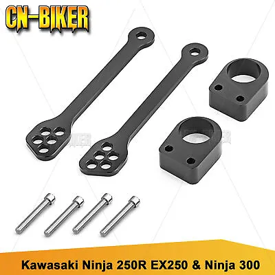 For Kawasaki Ninja EX 250R 300 Front Handlebar Risers & Rear Lowering Link Kit • $39.99