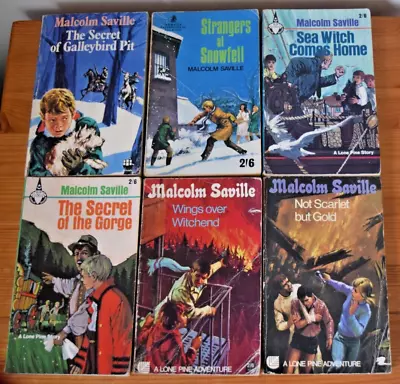 A Selection Of 6 MALCOLM SAVILLE Children's Thrillers • £26.99