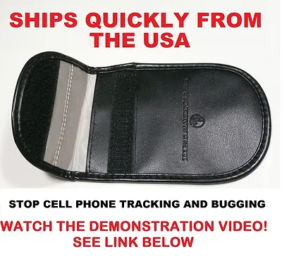 Cell Phone RF Signal Blocker Pouch. Stop Cell Phone Tracking And Bugging. • $12.95