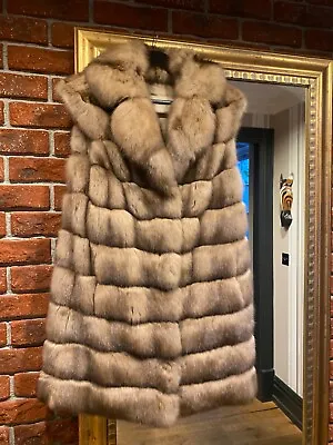 Russian Sable Fur Coat In Rich Brown Colour Size 8-10 • £5000