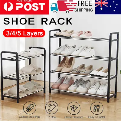 $19.99 • Buy Shoe Rack Storage Organizer Shelf Stand Shelves 3/4/5 Tiers Layers Shoe Storage
