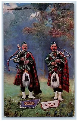 Scotland Kilt Bagpipes Postcard Highlander Piper C1905 Unposted Antique • $14.95