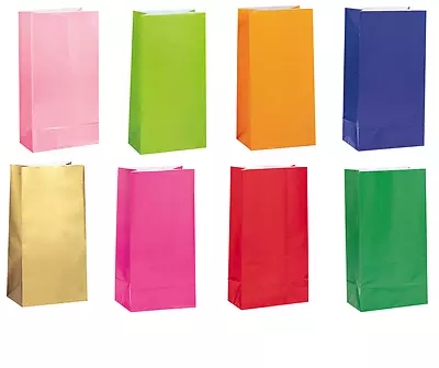 £1.29 • Buy Colour Paper Party Loot Bags Gift Sweet Treat Candy Party Bag In 15 Colours
