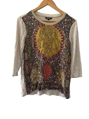 Desigual 3/4 Sleeve Overprint Tunic Size L • $35