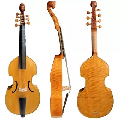 Baroque Style Profession Maestro 7 String 27  Bass Viola Da Gambawhole Back • $1399