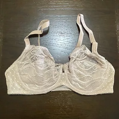 Wacoal Bra 34D Unlined Underwire Full Coverage Nude Reveal Adjustable 855115 • $23