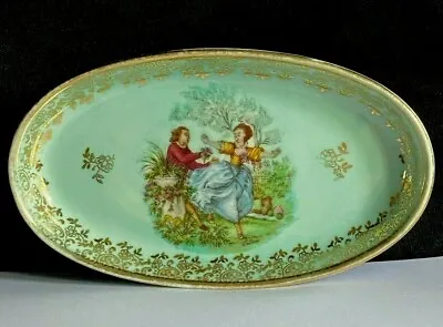 Meissner Limoges Trinket Tray France P.106 Signed Watteau • £30